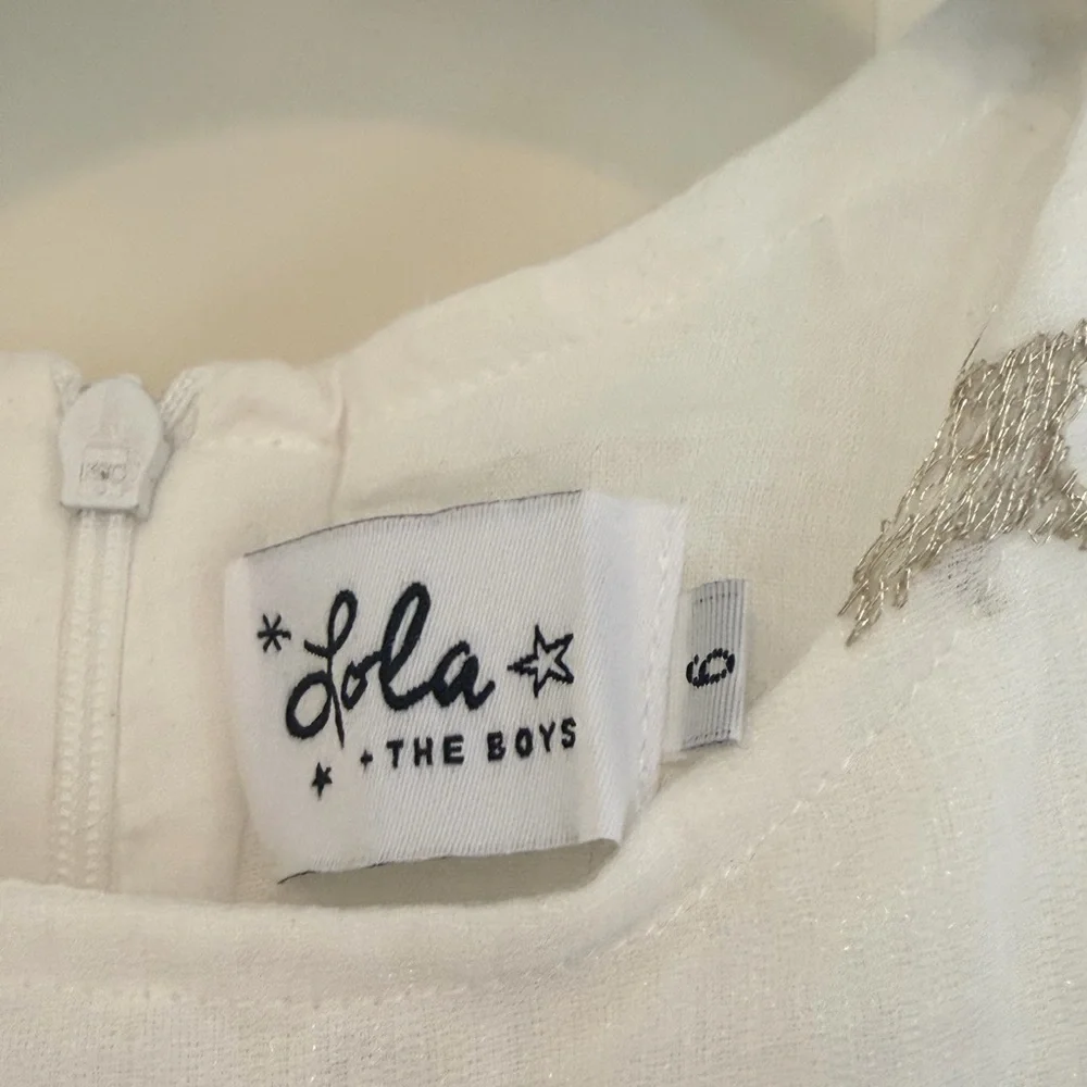 ✨ Lola + The Boys Starry Tulle Dress – White Iridescent Constellation – Size 6 - Picture 2 of 6